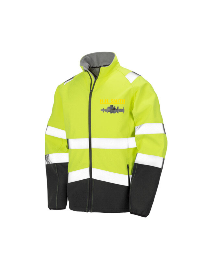 Hi Vis Soft Shell Jacket c/w embroidery to front