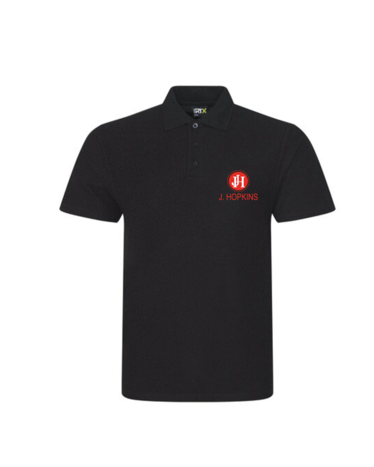Black Polo Shirt c/w embroidery to front