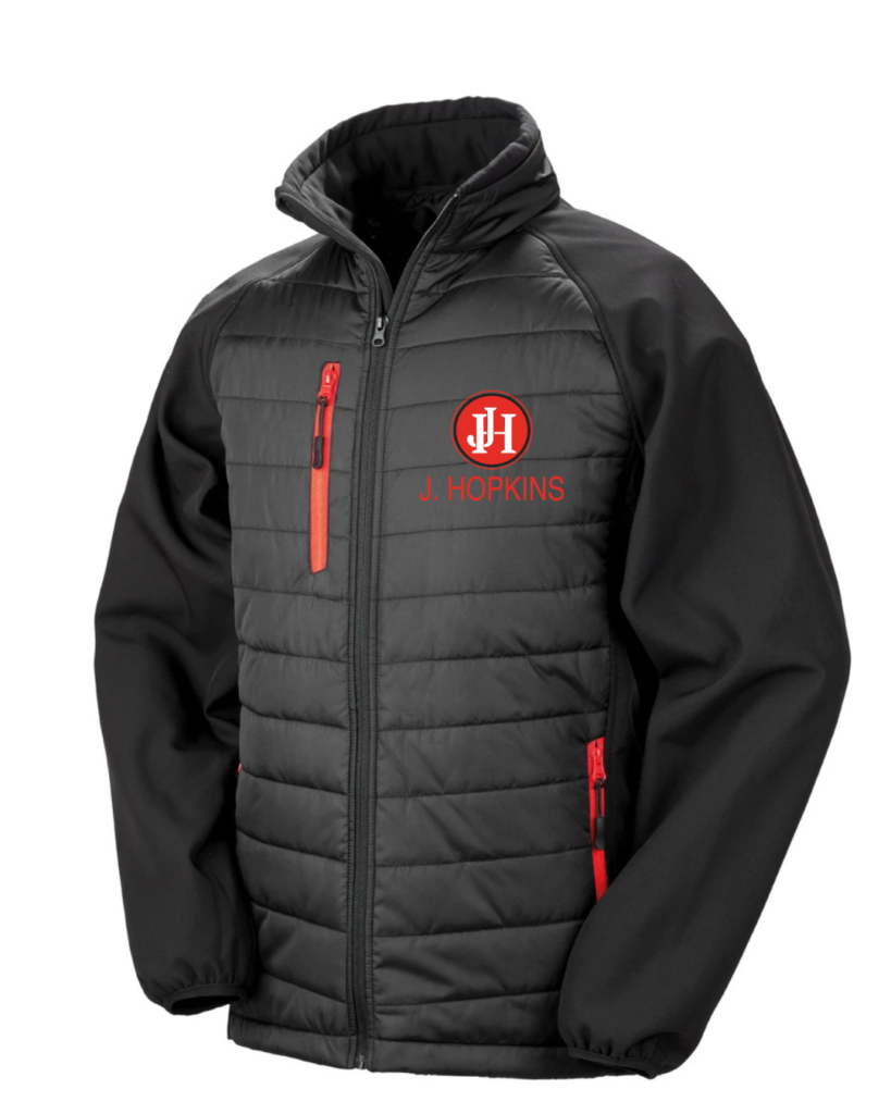 Hybrid Padded Jacket c/w embroidery to front