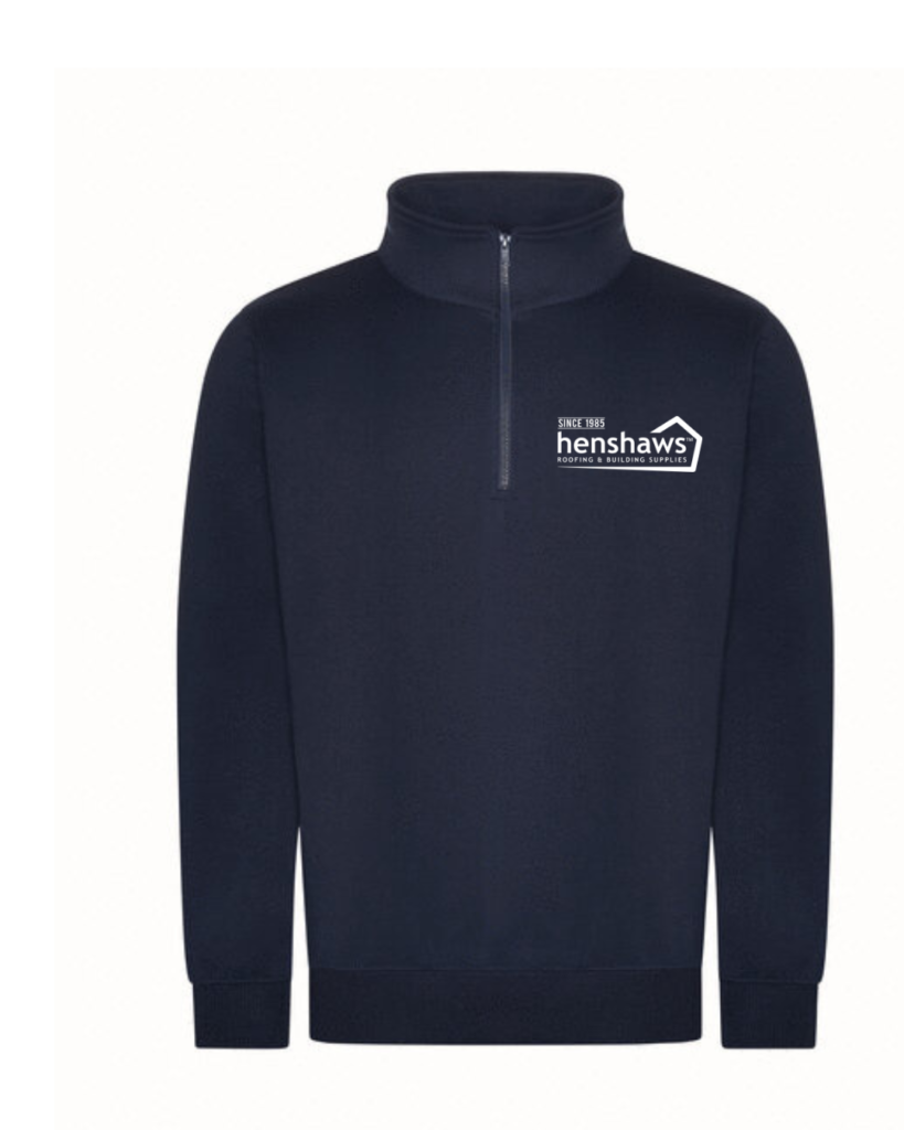 Navy ¼ Jumper c/w embroidery logo to front