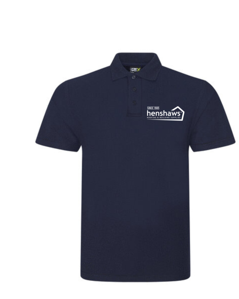 Navy S/S Polo Shirt c/w embroidery to front