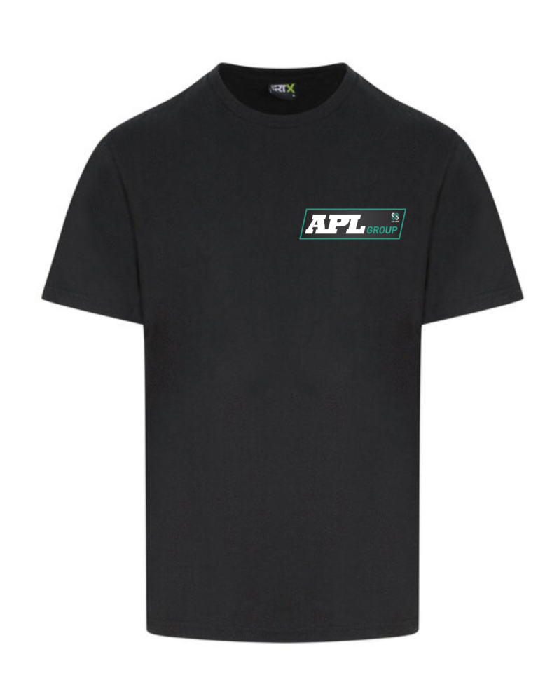 Black T-shirt c/w embroidery to front