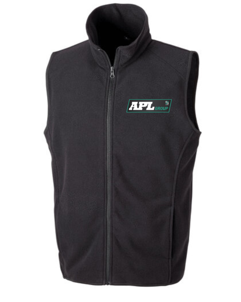 Black Soft-Shell Gilet c/w embroidery to front