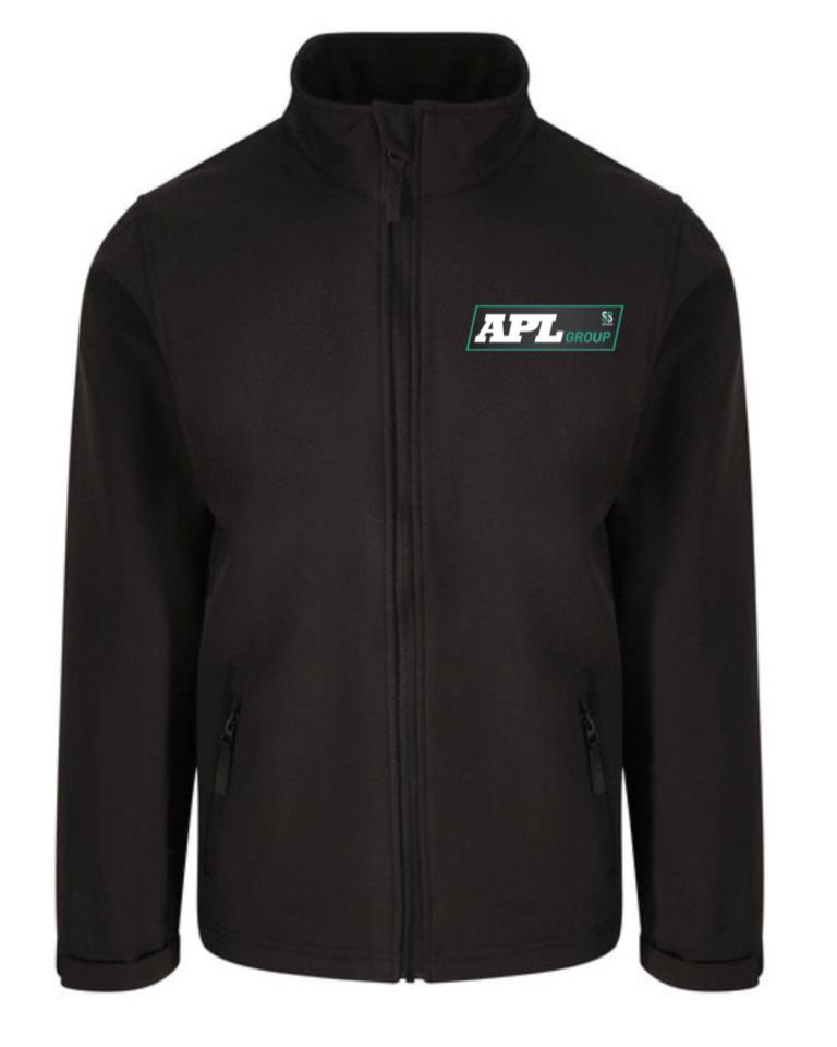 Black Soft-Shell Jacket c/w embroidery to front