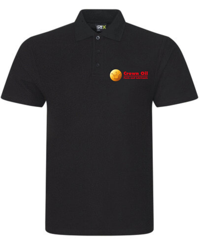 Black polo shirt c/w embroidery logo to front