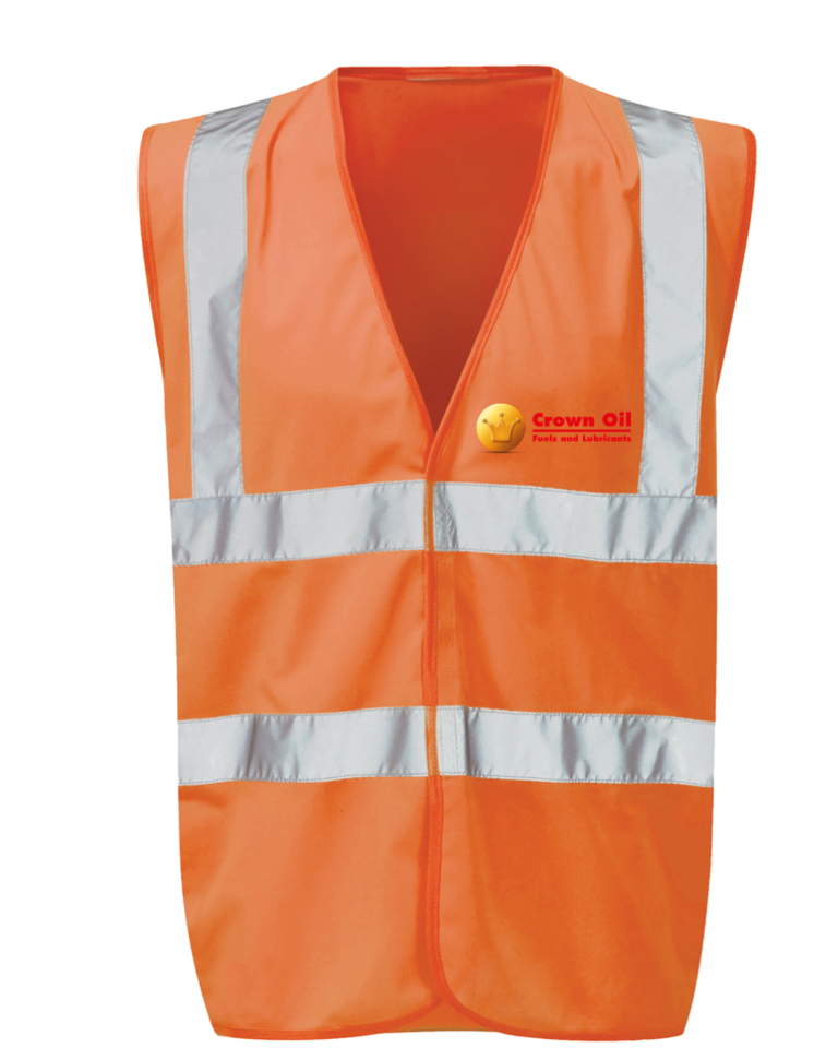 Orange Hi Vis Vest c/w printed logo’s to front & rear