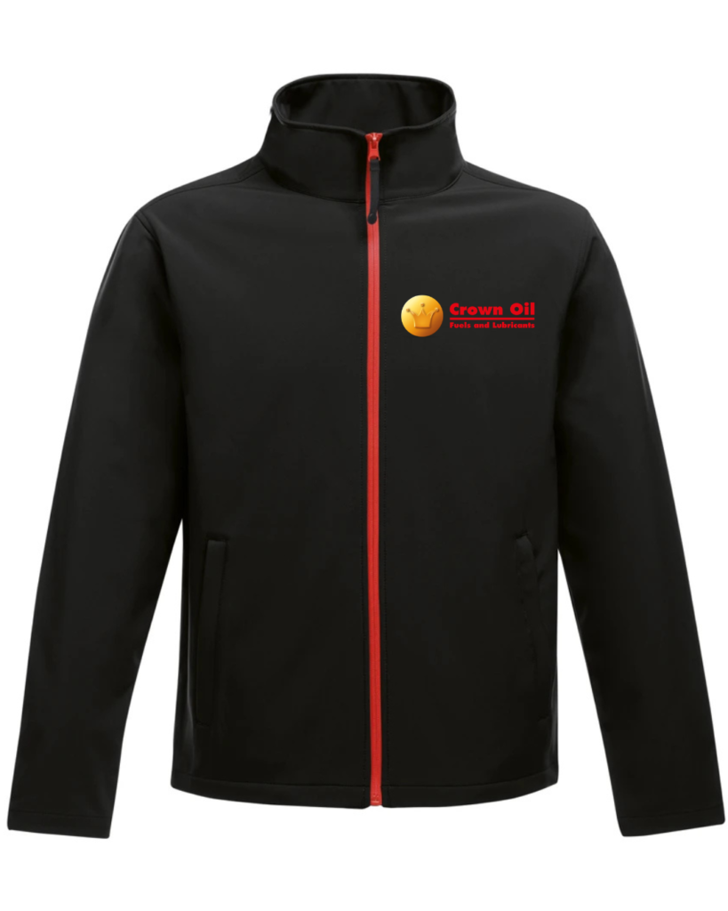 RG627 Black/Red softshell jacket c/w embroidery logo to front ← I MISSED THIS ONE!