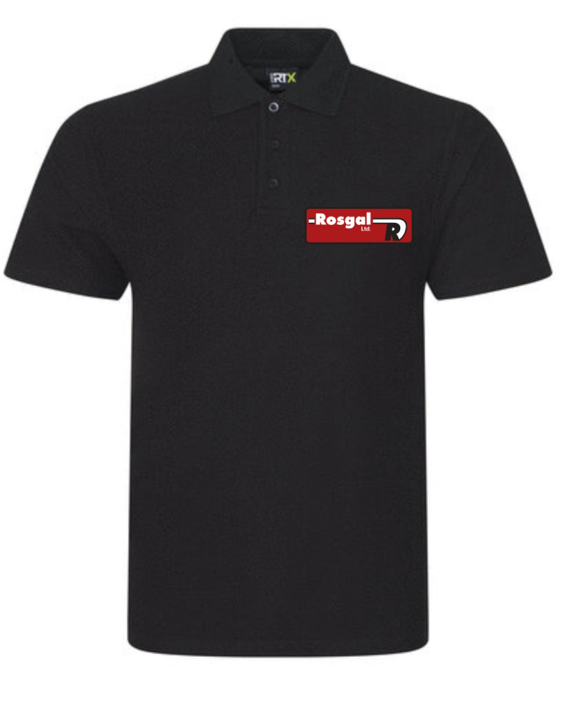 Black polo – Black polo shirt c/w embroidery to front