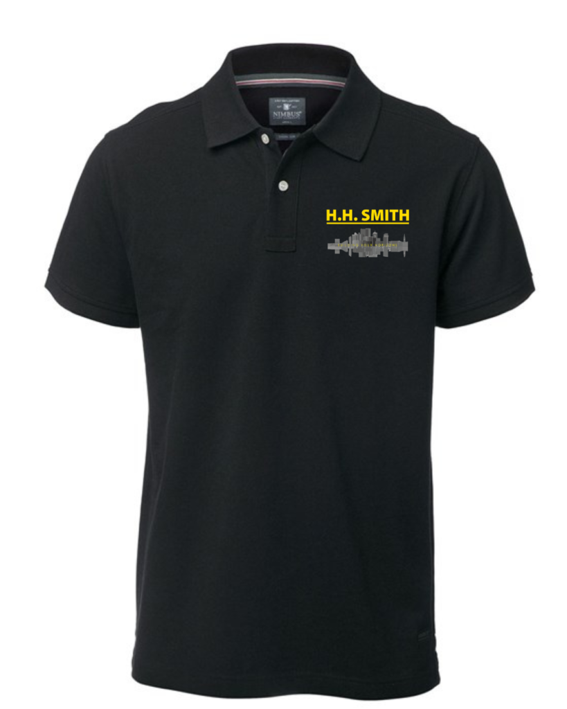Clearwater – Black polo shirt c/w embroidery to front