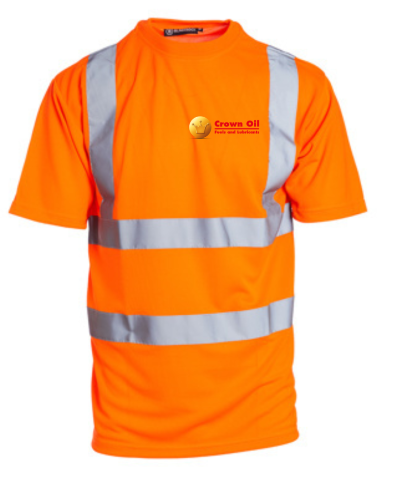 Crown hi vis tee – Orange Hi Vis T-shirt c/w