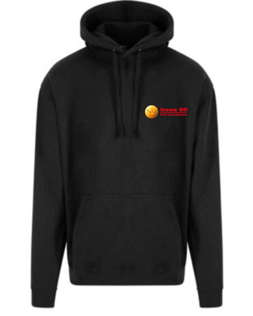 Crown hoody image – Black Hoody c/w embroidery