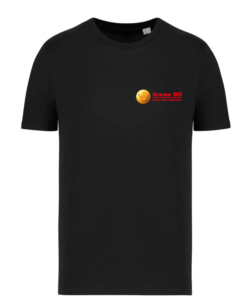 Crown t-shirt image – Black t-shirt c/w embroidery