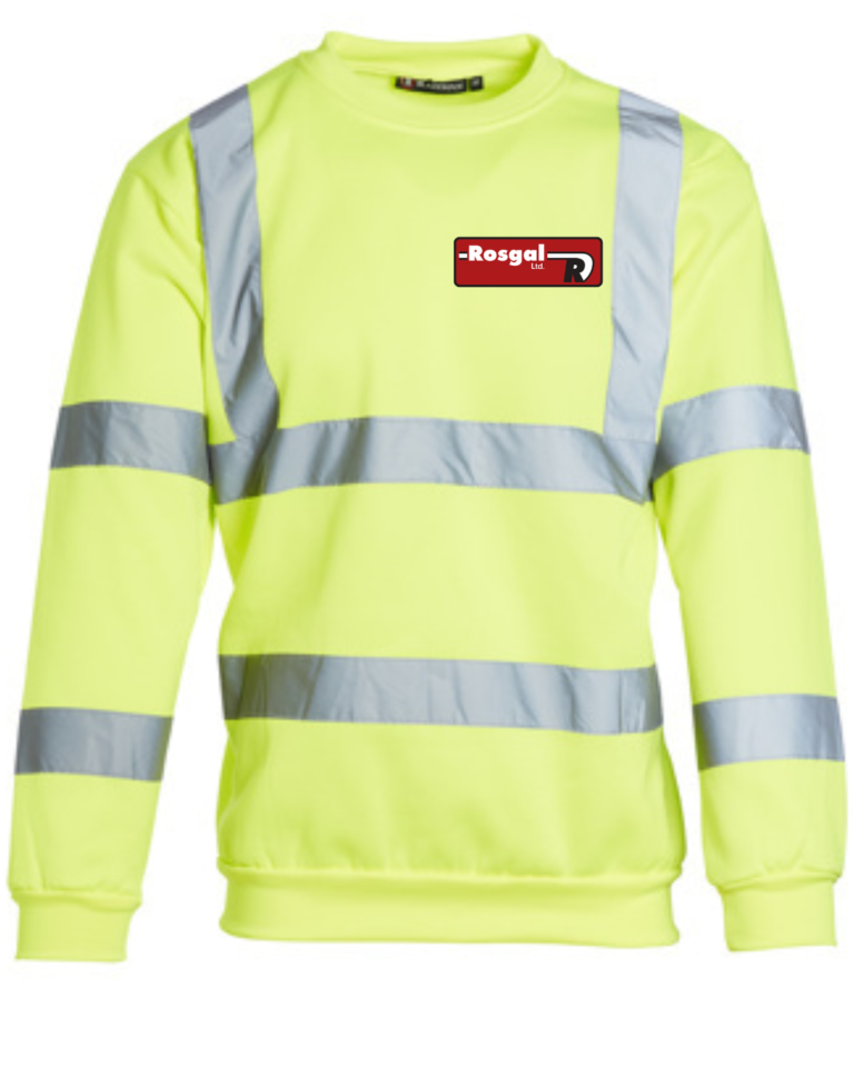 Yellow jumper – Yellow Hi Vis jumper c/w embroidery logo to front