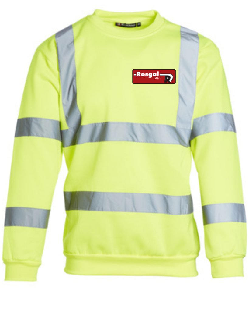 Yellow jumper – Yellow Hi Vis jumper c/w embroidery logo to front